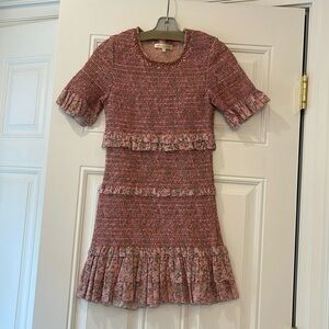 LoveShackFancy Smocked Mini Dress
